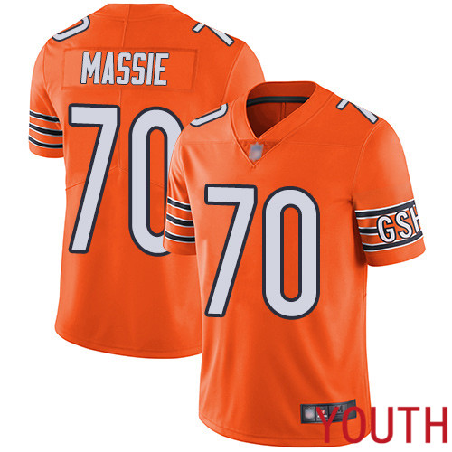 Chicago Bears Limited Orange Youth Bobby Massie Alternate Jersey NFL Football #70 Vapor Untouchable->youth nfl jersey->Youth Jersey